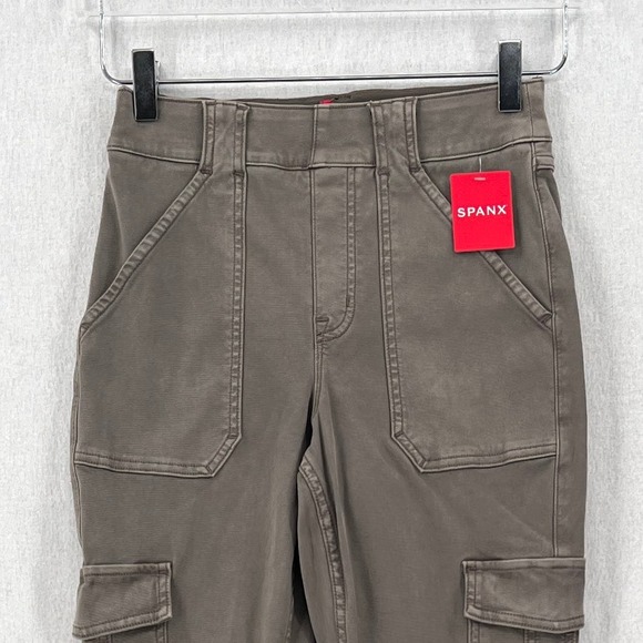 SPANX Pants Womens Small Desert Dune Stretch Twill Ankle Cargo Pant NWT - Picture 4 of 9